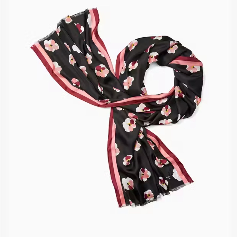 Kate Spade Cherry Blossom 100% silk scarf